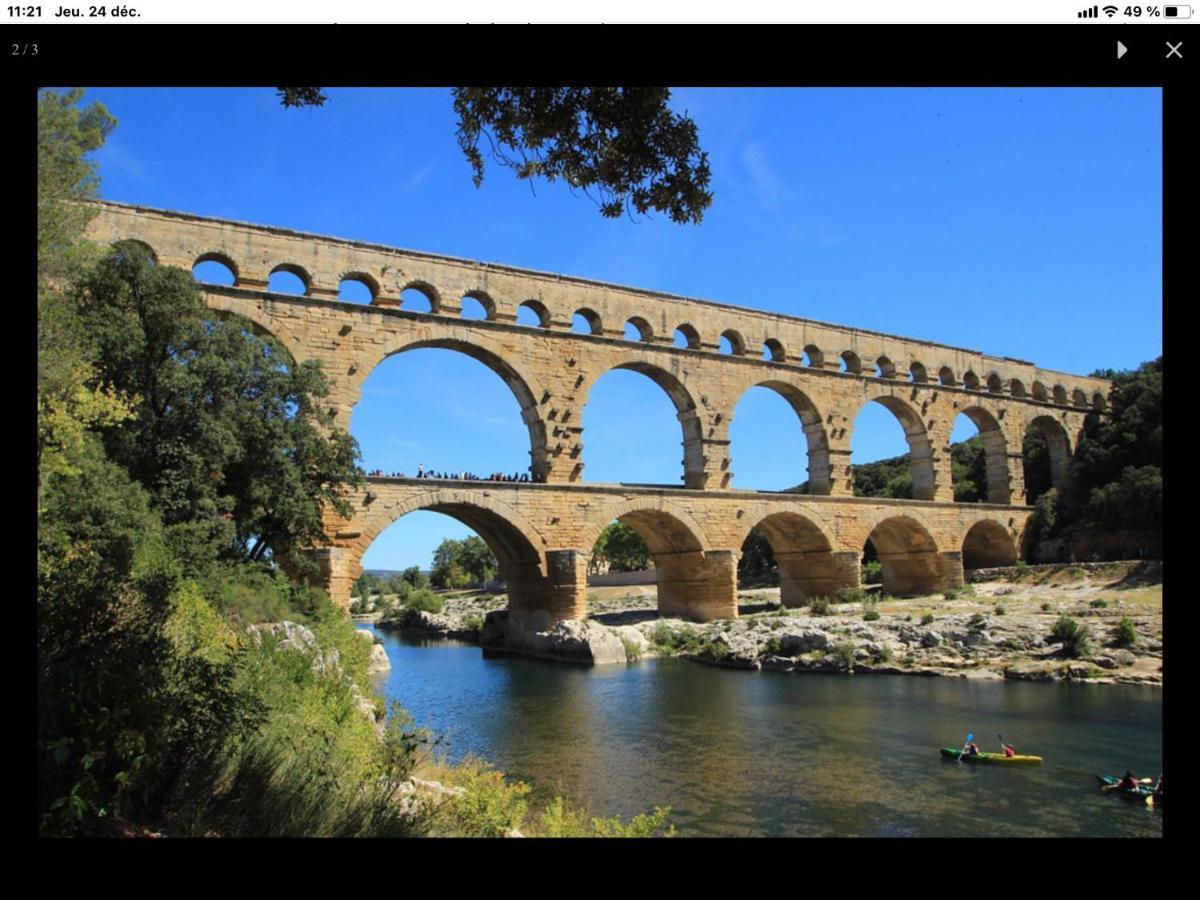 Appartement 3 Min A Pied Du Centre D'Uzes Parking Piscine Eksteriør bilde
