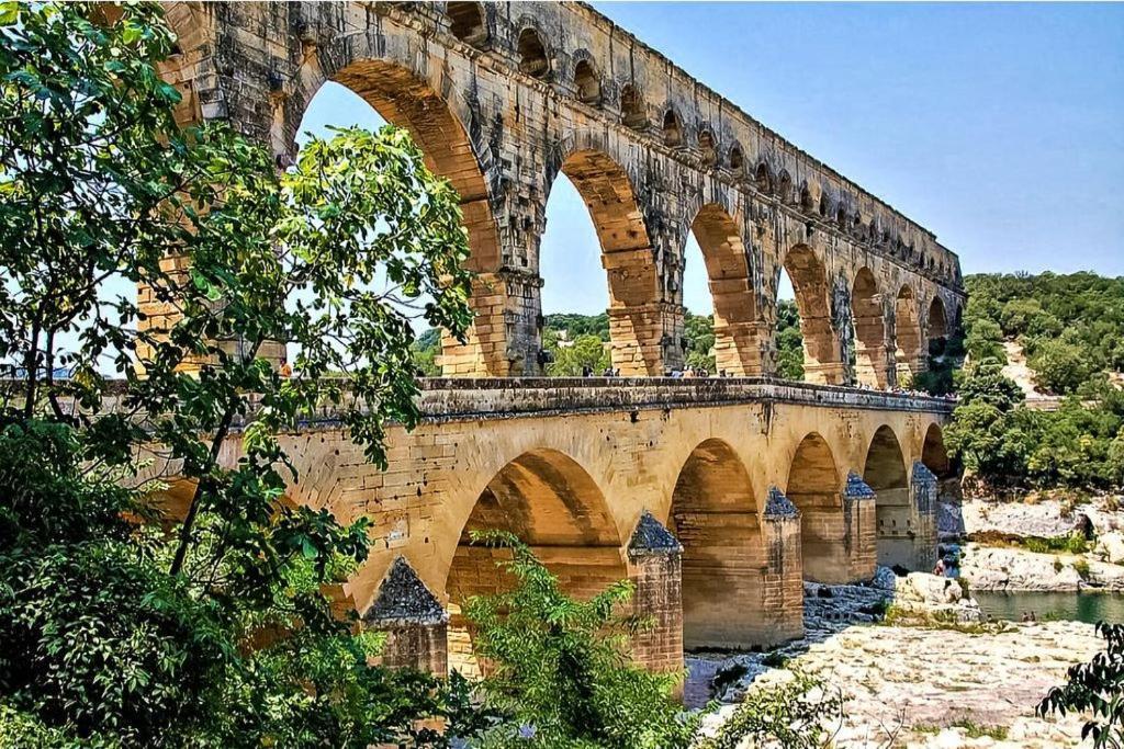 Appartement 3 Min A Pied Du Centre D'Uzes Parking Piscine Eksteriør bilde